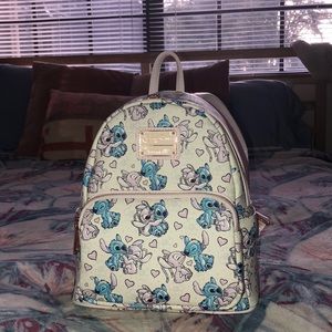Stitch and Angel Valentines Day Loungefly Backpack